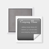 Business Magnet Design - Schwarz (Vorderseite/Rückseite)