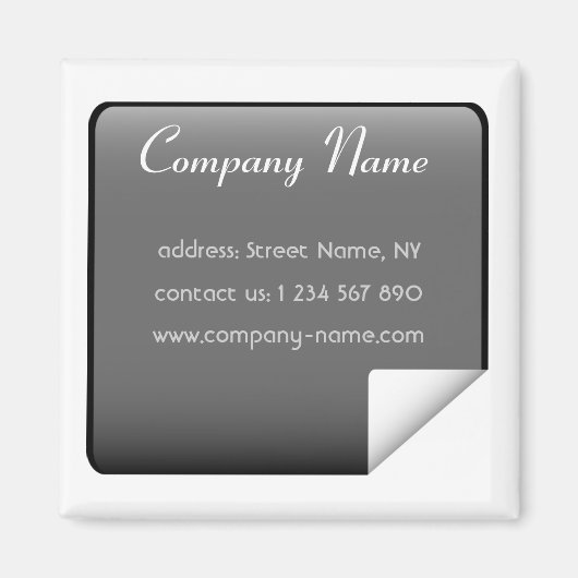 Business Magnet Design - Schwarz (Vorne)