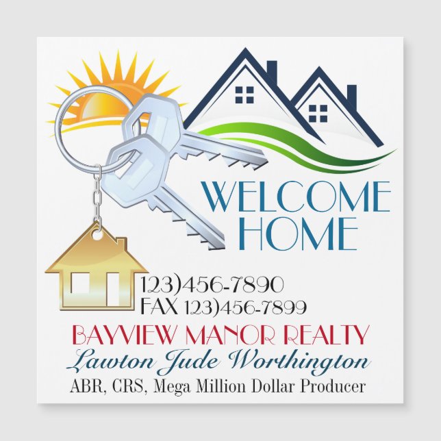 Business Magnet - echtes Anwesen, Sie nennen es (Vorderseite)