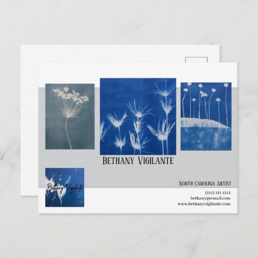 Business Mailer für Künstler Postkarte (Vorne/Hinten)