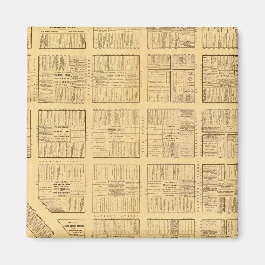 Business Map von San Francisco Magnet (Vorne)