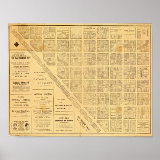 Business Map von San Francisco Poster (Vorne)