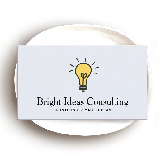 Business Marketing Consulting für Light Bulb-Logos Visitenkarte