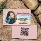 Business Marketing Custom Round Foto und QR Code Visitenkarte