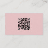 Business Marketing Custom Round Foto und QR Code Visitenkarte (Rückseite)