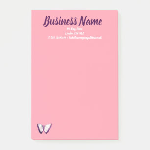 Business Marketing - personalisiert rosa Post-it Klebezettel