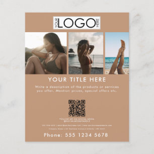 Business Marketing Tanning Salon Spray Tan Beauty Flyer