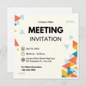 Business Meeting Einladung (Vorne/Hinten)