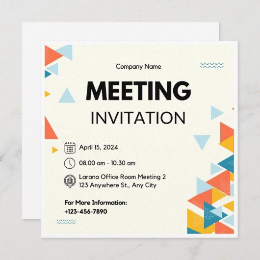 Business Meeting  Einladung (Vorne/Hinten)