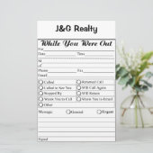 Business Memo Stationery Briefpapier (Stehend Vorderseite)