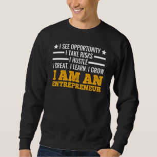 Business Mentality Create Learn Growth Unternehmer Sweatshirt