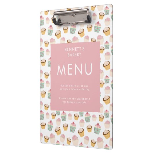 Business Menu "Cupcake" Klemmbrett (Links)