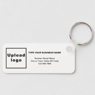 Business Minimal Information White Rectangle Schlüsselanhänger