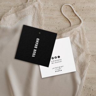 Business-Minimalist-Markenname-Kleidung-Hängeschil