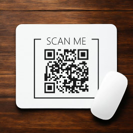 Business Minimalist QR Code Scan Me  Mousepad