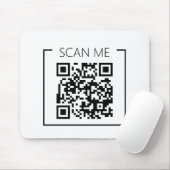 Business Minimalist QR Code Scan Me Mousepad (Mit Mouse)