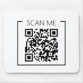 Business Minimalist QR Code Scan Me  Mousepad (Vorne)