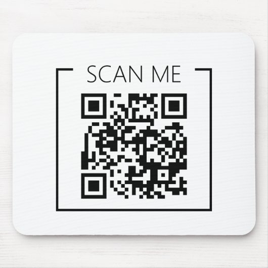Business Minimalist QR Code Scan Me Mousepad (Vorne)