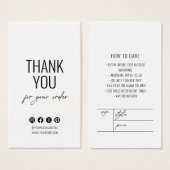 Business Minimalistisch Danke, dass Sie Closing Ha (Vorne & Hinten)