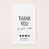 Business Minimalistisch Danke, dass Sie Closing Ha (Vorderseite)