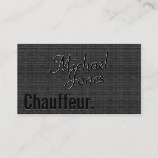 Business mit Chauffeur Visitenkarte (Vorderseite)