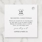 Business Modern Arch Foto Weihnachten Geschenkanhänger (Rückseite)