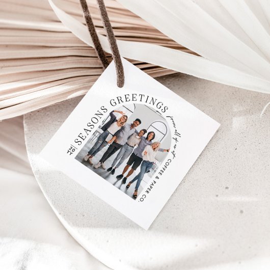 Business Modern Arch Foto Weihnachten Geschenkanhänger