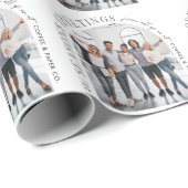 Business Modern Arch Foto Weihnachten Geschenkpapier (Rolleneckpunkt)