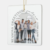 Business Modern Arch Foto Weihnachten Keramikornament (Links)