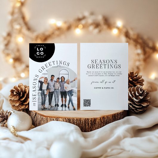 Business Modern Arch Foto Weihnachtskarte Feiertagskarte