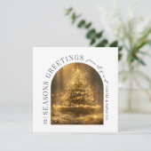 Business Modern Arch Foto Weihnachtskarte Feiertagskarte (Stehend Vorderseite)