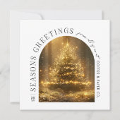 Business Modern Arch Foto Weihnachtskarte Feiertagskarte (Vorderseite)