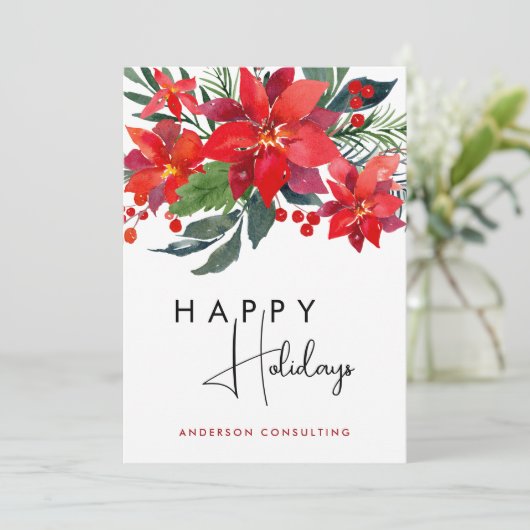 Business Modern einfach Feiertagskarte (Stehend Vorderseite)