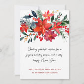 Business Modern einfach Feiertagskarte (Rückseite)