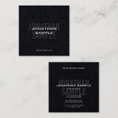 Business Modern Template Premium Black Elegant Quadratische Visitenkarte (Vorne/Hinten)