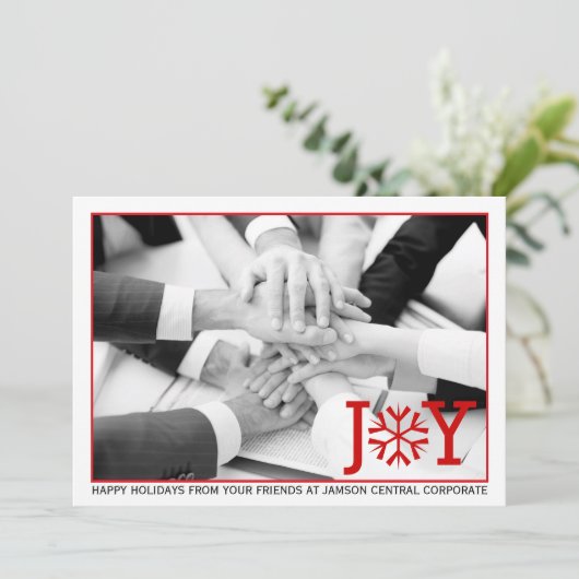 Business Moderne rote Freude Minimum Weihnachten F (Stehend Vorderseite)