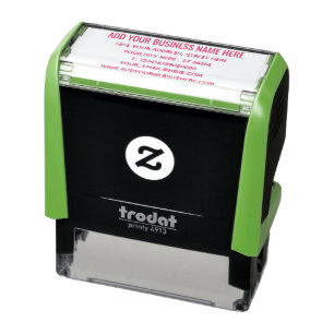 Business Name Address Contact Information Stamp Permastempel