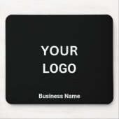 Business Name and Logo Black Mousepad (Vorne)