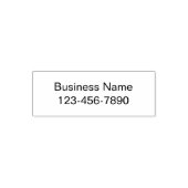 Business Name and Phone Number Basic Template Permastempel (Design)