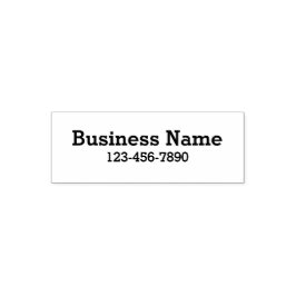 Business Name and Phone Number Bold Text Template Permastempel