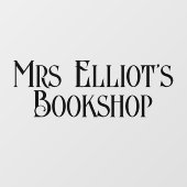 Business Name Chic Simple Black Boutique Fensteraufkleber (Blatt)