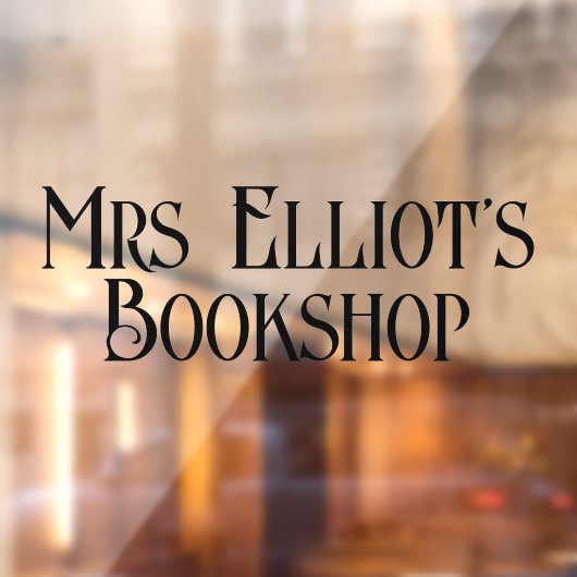 Business Name Chic Simple Black Boutique Fensteraufkleber (Blatt 2)