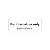 Business Name For Internal Use Only Permastempel (Design)
