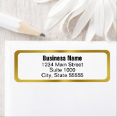 Business Name Gold White Return Address Template (Insitu)