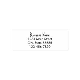 Business Name in Handwriting Font & Return Address Permastempel