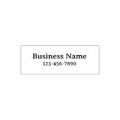 Business Name Phone Number Basic Template Permastempel (Design)