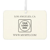 Business Name QR Code Contact Info Custom Autolufterfrischer (Rückseite)