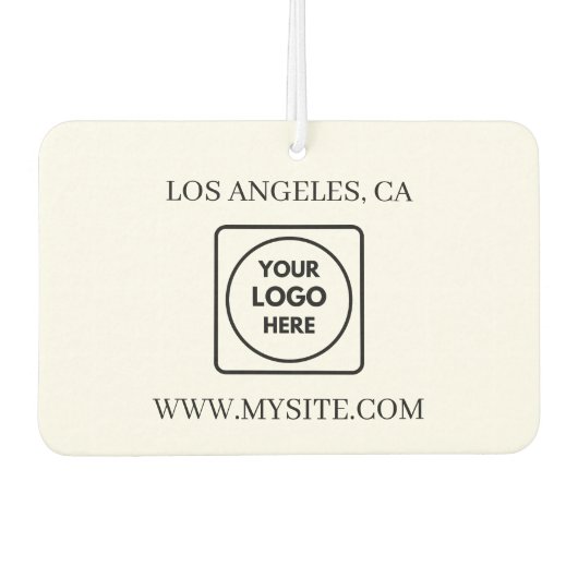 Business Name QR Code Contact Info Custom Autolufterfrischer (Vorderseite)