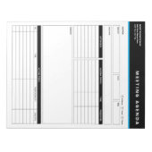 Business Name Simple Meeting Agenda Notepad Notizblock (Vorderseite)