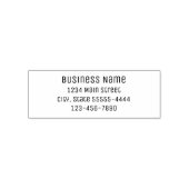 Business Name Simple Return Address & Phone Number Permastempel (Design)